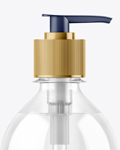 Clear Liquid Soap Bottle Mockup