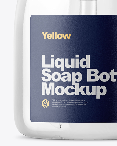 Clear Liquid Soap Bottle Mockup