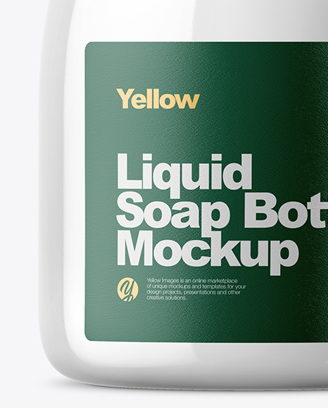 Clear Liquid Soap Bottle Mockup