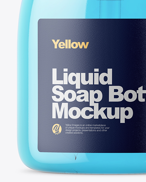 Clear Liquid Soap Bottle Mockup