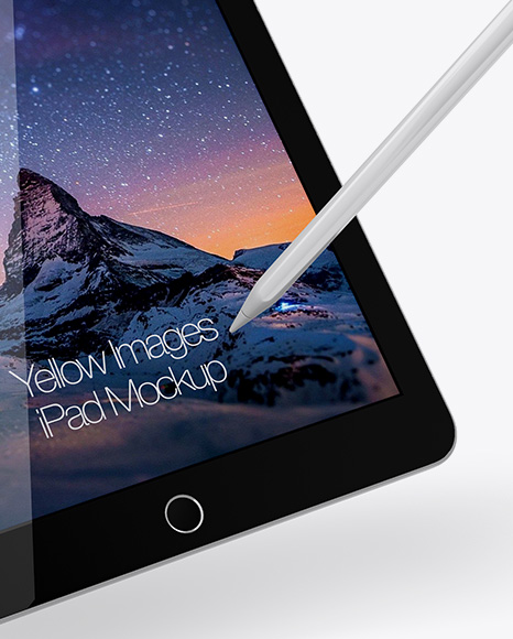 iPad w/ Stylus Mockup