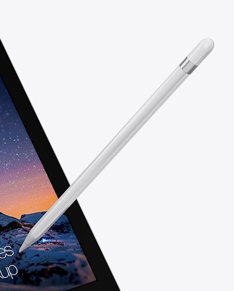 iPad w/ Stylus Mockup