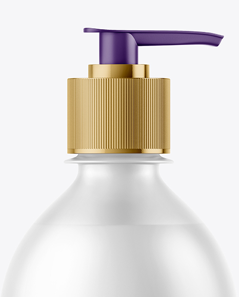 Clear Frosted Liquid Soap Bottle Mockup