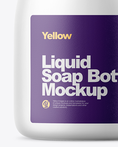 Clear Frosted Liquid Soap Bottle Mockup