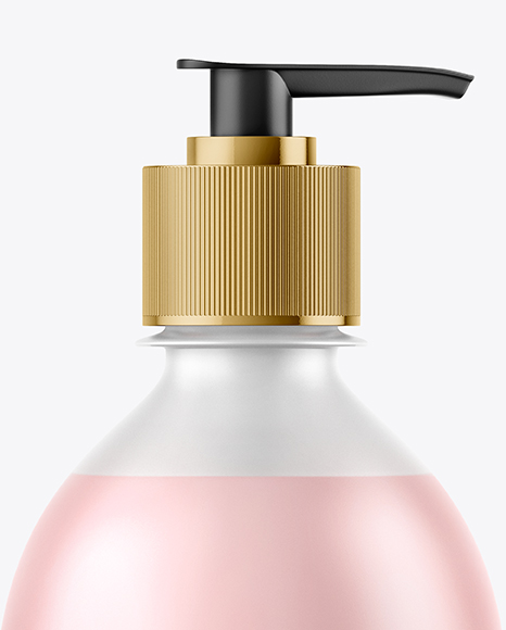 Clear Frosted Liquid Soap Bottle Mockup