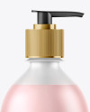 Clear Frosted Liquid Soap Bottle Mockup