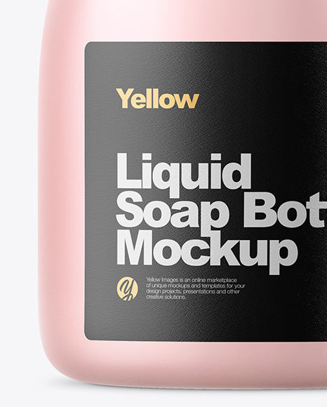 Clear Frosted Liquid Soap Bottle Mockup