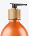 Orange Frosted Liquid Soap Bottle Mockup