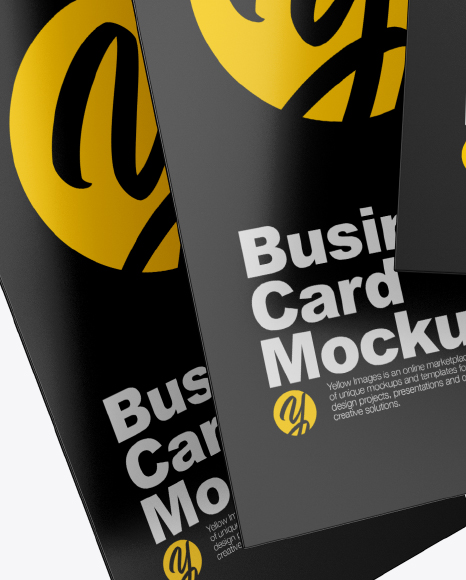 Matte Business Cards Mockup