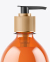 Orange Liquid Soap Bottle Mockup