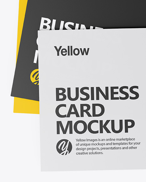 Three Business Cards Mockup