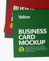 Three Paper Business Cards Mockup