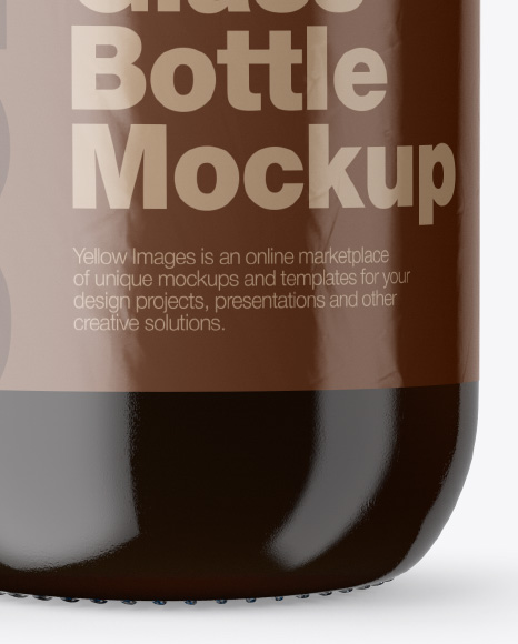 Clear Glass Bottle With Cold Brew Americano Mockup