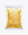 Clear Bag With Corrugated Potato Chips Mockup