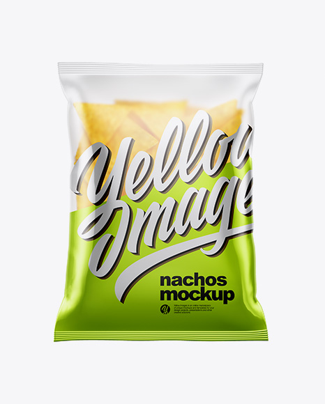 Matte Bag With Nachos Mockup