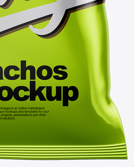 Matte Bag With Nachos Mockup