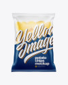 Matte Bag With Corrugated Potato Chips Mockup