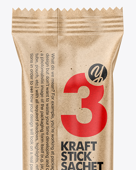 Kraft Stick Sachet Mockup