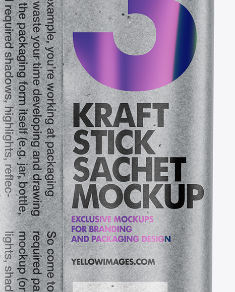 Kraft Stick Sachet Mockup