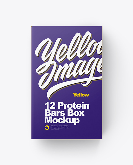 12 Protein Bars Box Mockup