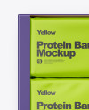 12 Protein Bars Box Mockup