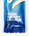 Glossy Sachet Stick Mockup