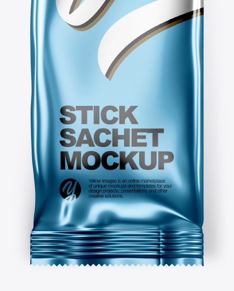 Metallic Sachet Stick Mockup