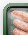 Plastic Tray With Sausages Mockup