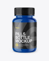 Glossy Plastic Pills Bottle Mockup - Front View