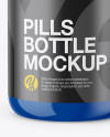 Glossy Plastic Pills Bottle Mockup - Front View