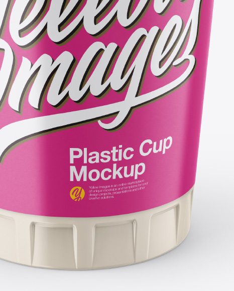 Plastic Cup with Sweets Mockup