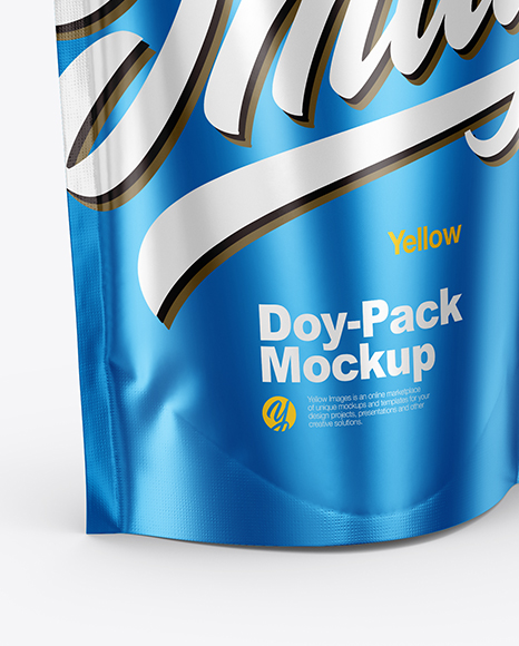 Matte Metallic Doy Pack Mockup