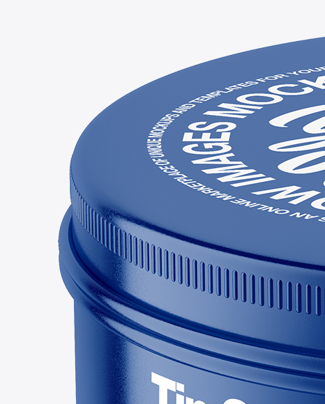 Glossy Round Tin Box Mockup