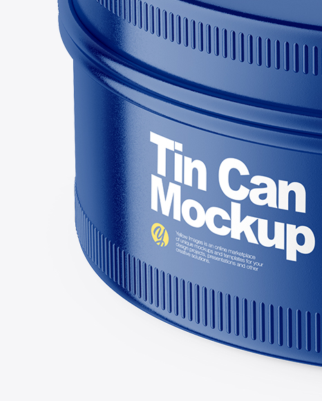 Glossy Round Tin Box Mockup