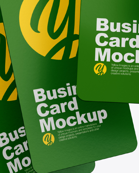 Textured Business Cards Mockup