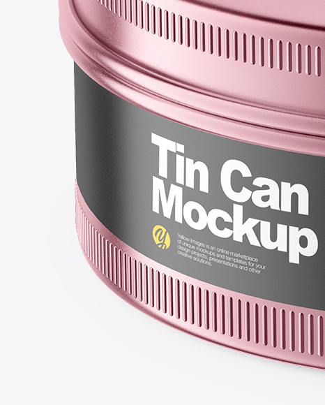 Metallic Round Tin Box Mockup