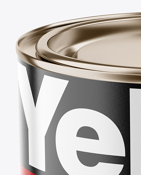 Paint Glossy Tin Can Mockup