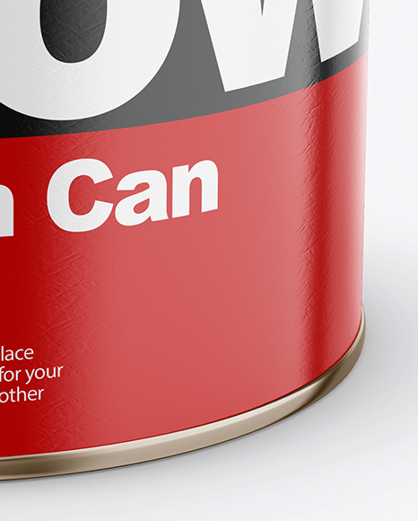 Paint Glossy Tin Can Mockup