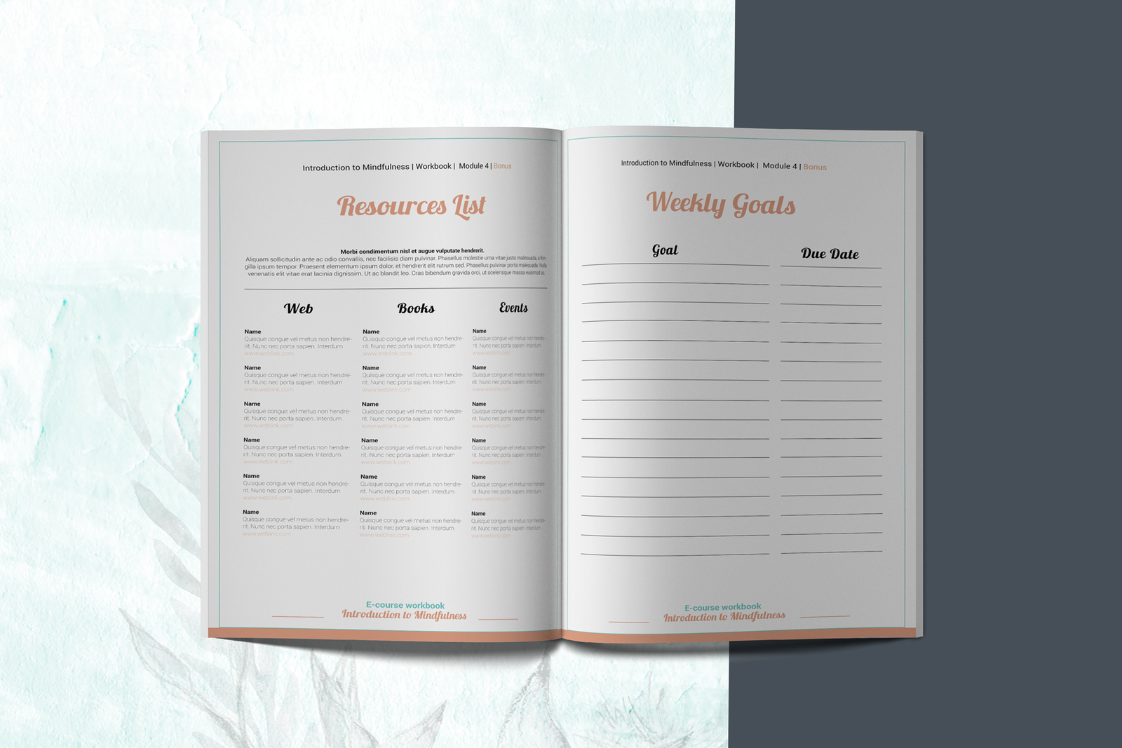 E-course Workbook / Opt-in InDesign Template