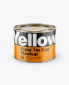 Paint Glossy Tin Can Mockup