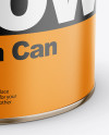 Paint Glossy Tin Can Mockup