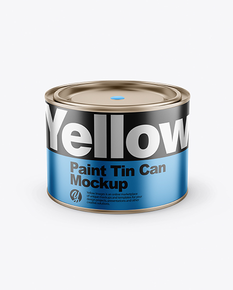 Paint Matte Tin Can Mockup