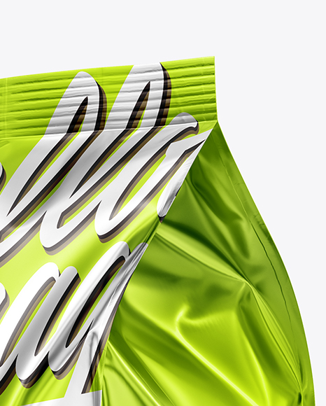 Metallic Food Bag Mockup