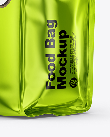 Metallic Food Bag Mockup