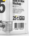 LED Bulb in Box Mockup