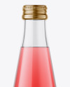 Clear Glass Pink Drink Bottle Mockup