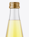 Clear Glass Yellow Drink Bottle Mockup