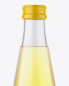 Clear Glass Yellow Drink Bottle Mockup