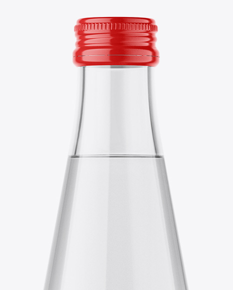 Clear Glass Water Bottle Mockup