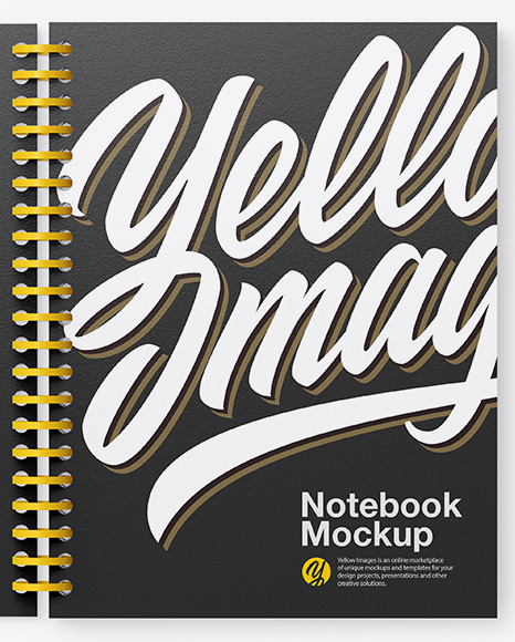 Opened Textured Notebook Mockup